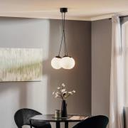 Hanglamp Lima opaalglas zwart 3-lamps Bündel