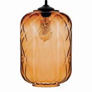 Hanglamp Tezeusz met glazen kap amber Ø 24 cm