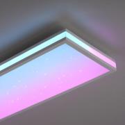 LED plafondlamp Mario, CCT, RGB, 100x25cm, wit