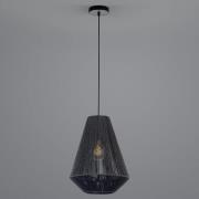 Rope hanglamp van papier, zwart, Ø 33cm