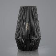 Rope tafellamp van papier, zwart, Ø 20 cm