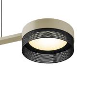 LED hanglamp Mesh 3-lamps dimmer, zand/zwart