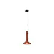 Funnel hanglamp, beton, rood