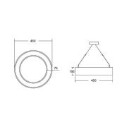 BRUMBERG Biro Cirkelring10 direct, Ø 45 cm, CA, CCT, zilver