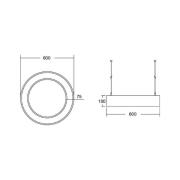 BRUMBERG Biro Cirkel Ring10 direct Ø 60 cm DALI wit 830