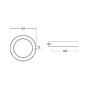 BRUMBERG Biro Cirkel Ring Plafond, Ø 60cm, DALI, zilver, 840