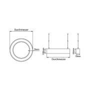 BRUMBERG Biro Cirkel Ring direct 75cm 40W aan/uit zwart 830