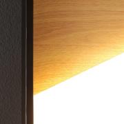 Vista LED wandlamp, licht hout/zwart, 30 x 30 cm