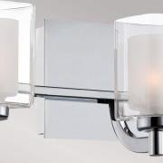 Wandlamp Kolt IP44 met dubbele glazen kap, 3-lamps