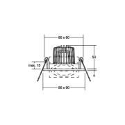 BRUMBERG LED inbouwspot Abran, mat aluminium, RC, zwenkbaar