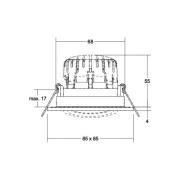 BRUMBERG BB25 inbouwspot IP65 RC aansluitdoos structuur wit