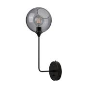 Ballroom Long wandlamp, rookgrijs, glas, handgeblazen