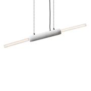 Hanglamp Limbo, marmer, wit, 2-lamps, in hoogte verstelbaar