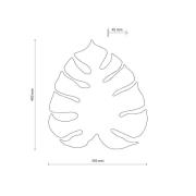 Wandlamp Monstera, bladvorm, 3 x G9, staal, bruin