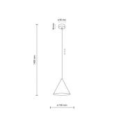 Cono hanglamp, wit, Ø 19 cm, staal, 1-lamp
