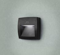 Buitenwandlamp Lorenza zwart/helder 15 cm, R7s CCT kunsthars