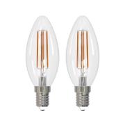 Arcchio LED filament lamp E14 kaars, set van 2, 2700 K