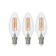 Arcchio LED lamp E14 kaars, set van 3, 3000 K