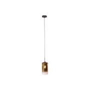 Ventotto hanglamp, zwart/goud, Ø 15 cm, glas