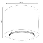 Envostar Ernest downlight GX53 van hout, rond