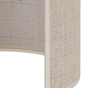 Wandlamp Euluna jute, wit/ecru, halfrond, hoogte 24 cm