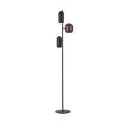 Vloerlamp Jane, hoogte 147 cm, zwart/bruin/groen, 3-lamps.