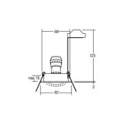 BRUMBERG inbouwspot Tirrel-R, fitting GU10, licht goud