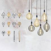 LED-globelamp E27, 4W 2.700K Struktur amber