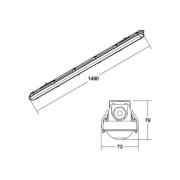 BRUMBERG Humid One vochtbestendige lamp, 28 W, 149 cm