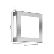 Sensor LED buiten wandlamp Aqua Legendo roestvrij staal