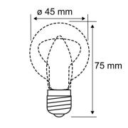 LED lamp E27 5W druppel 2.700K mat