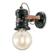 Wandlamp C1843 in vintage design zwart