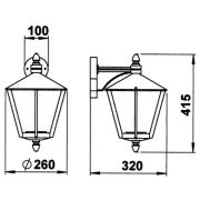 Stijlvolle buitenwandlamp 665 W