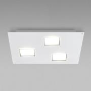 Quarter - LED plafondlamp in wit met 3 LED's