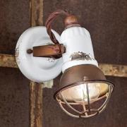 Wandlamp C1675/1, wit/rustbruin, keramiek, 18 cm hoog, E14