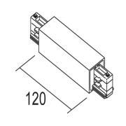 Ivela lengteverbinder voedingsmogelijkheid, zilver