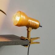 Klemlamp KD Gold met stekker, fitting E27