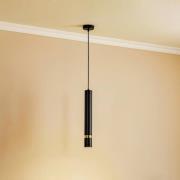 Rondo hanglamp zwart/goud, 1-lamp