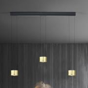 BANKAMP Luce elevata Impulse 3-lamps goud/zwart