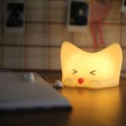 Accu-LED-nachtlamp Catty Cat, 7 kleuren + sound