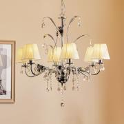 Kroonluchter Jacqueline, 6-lamps, wit