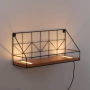 LED wandlamp Board met houten plank, 45x15cm