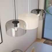 Hanglamp Gibus S30 met glazen kap grijs