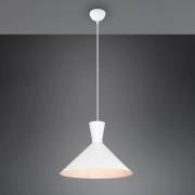 Hanglamp Enzo, 1-lamp, Ø 35 cm, wit