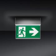 BRUMBERG Rescue twee LED-veiligheidslampen, IP41, hoekig