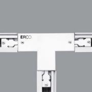 ERCO 3-fase-T-verbinder aardedraad rechts, wit