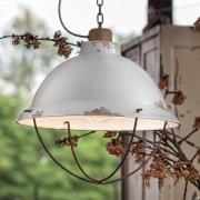 Witte hanglamp Luca van keramiek in shabby chic stijl