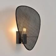 MARKET SET Wandlamp Screen, 42 cm hoog, zwart, rotan