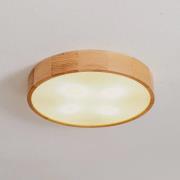 Plafondlamp Cleo DR475, IP20, sensor, Ø 48 cm, eikenhout
