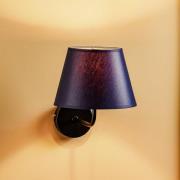 Wandlamp Soho, conisch, blauw/goud